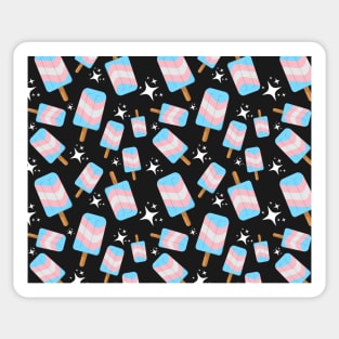 Seamless Reapeating Transgender Pride Flag Popsicle Pattern Sticker